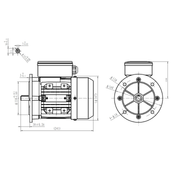 Silnik elektryczny jednofazowy 0,37kW 2800 obr/min. 71B5